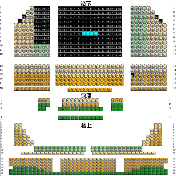 上海人民大舞台座位表图片